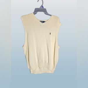 POLO Sweater Vest Cream Colored